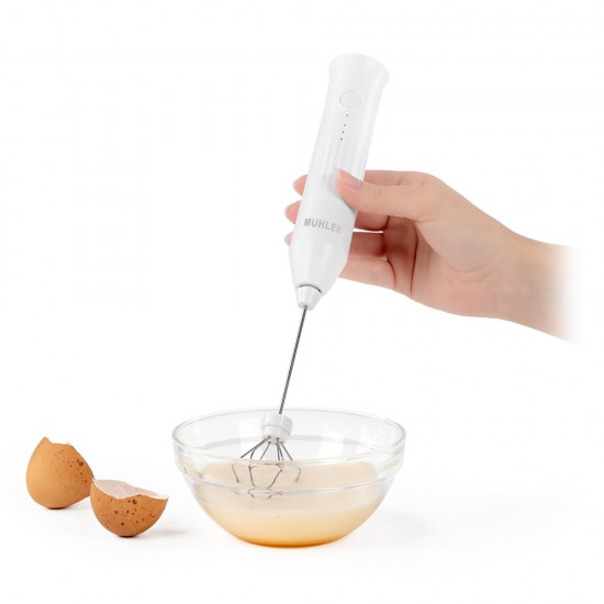 Мини миксер за фрапе 2в1 Muhler FMX - 1010C, безжичен, две приставки, USB type-C