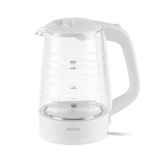 Кана електрическа Muhler WK-189G, 2200W, 1.7л. стъклена