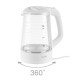Кана електрическа Muhler WK-189G, 2200W, 1.7л. стъклена