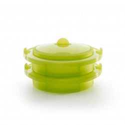 Съд за готвене на пара в микровълнова Lekue, 2 нива