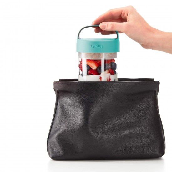 Купичка с отделения Lekue On The Go Turquoise 600ml