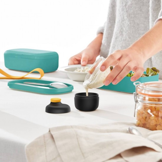 Кутия за храна Lekue On The Go Turquoise, 500ml