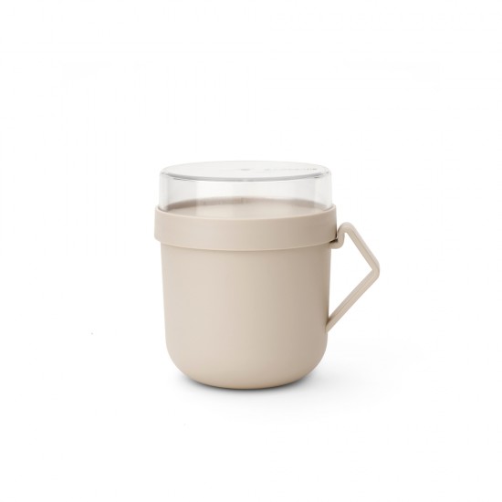 Чаша с капак Brabantia Make&Take 600ml, Soft Beige