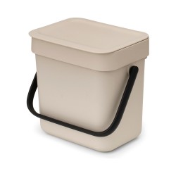 Кош за смет за разделно събиране Brabantia Sort&Go 3L, Soft Beige