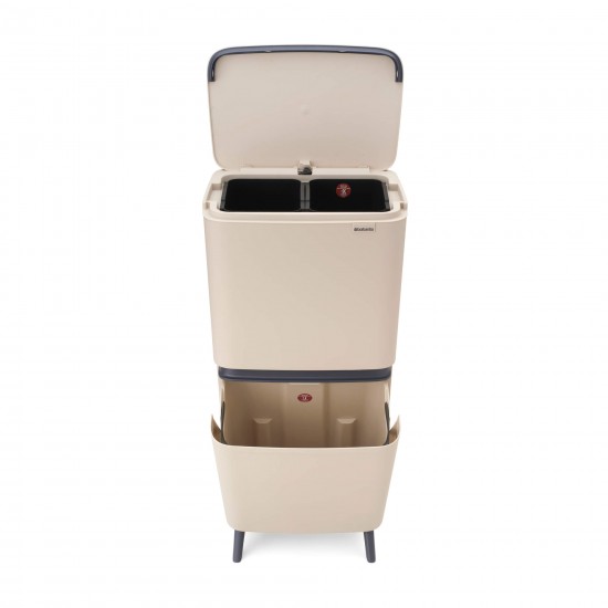 Кош за смет за разделно събиране Brabantia SortUp Hi 20+10+10L, Soft Beige