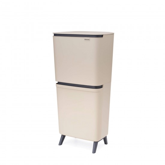 Кош за смет за разделно събиране Brabantia SortUp Hi 20+10+10L, Soft Beige