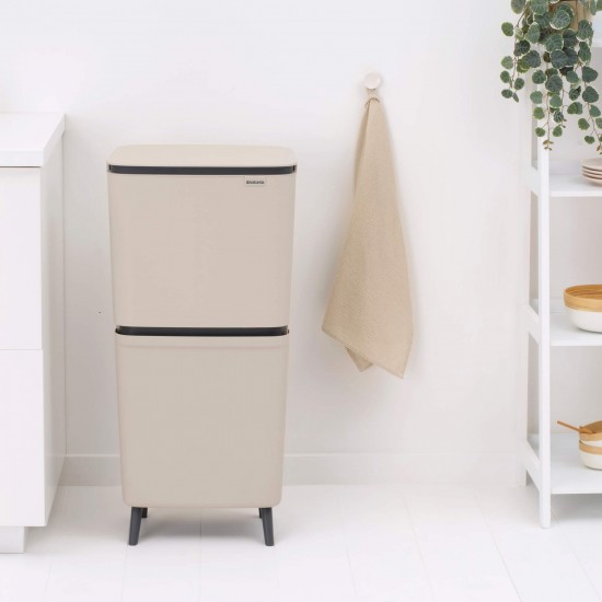 Кош за смет за разделно събиране Brabantia SortUp Hi 20+10+10L, Soft Beige
