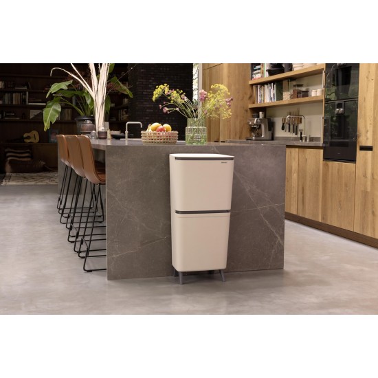 Кош за смет за разделно събиране Brabantia SortUp Hi 20+10+10L, Soft Beige