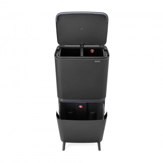 Кош за смет за разделно събиране Brabantia SortUp Hi 20+10+10L, Dark Grey