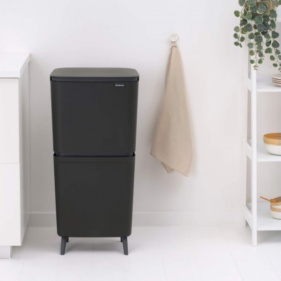 Кош за смет за разделно събиране Brabantia SortUp Hi 20+10+10L, Dark Grey