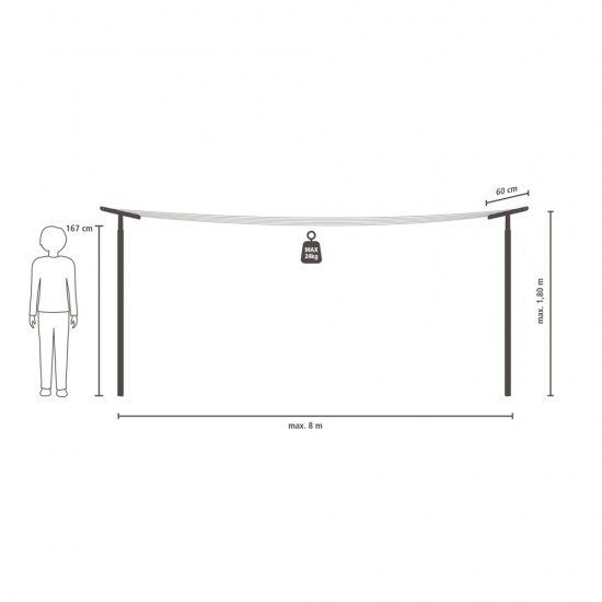 Външен простор Brabantia HangOut 50m с въжета