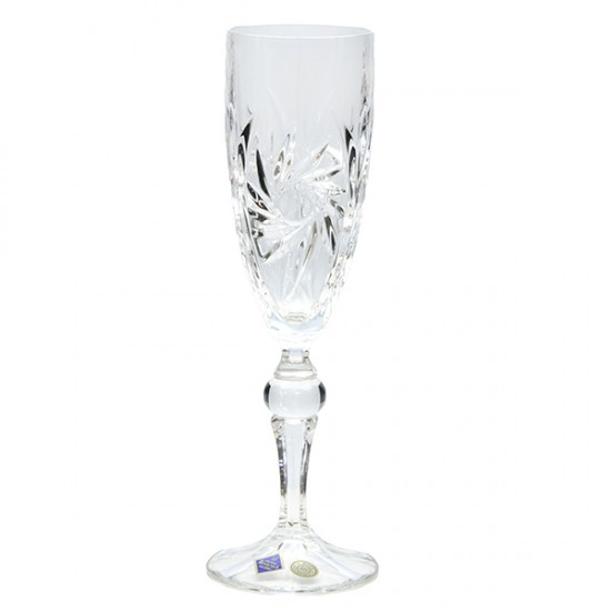 Чаша за шампанско Bohemia 1845 Pinwheel 180ml, 6 броя Чаша за шампанско Bohemia 1845 Pinwheel 180ml, 6 броя