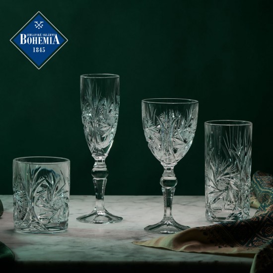 Чаша за шампанско Bohemia 1845 Pinwheel 180ml, 6 броя Чаша за шампанско Bohemia 1845 Pinwheel 180ml, 6 броя