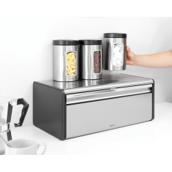 Кутия за хляб Brabantia Fall Front Matt Steel