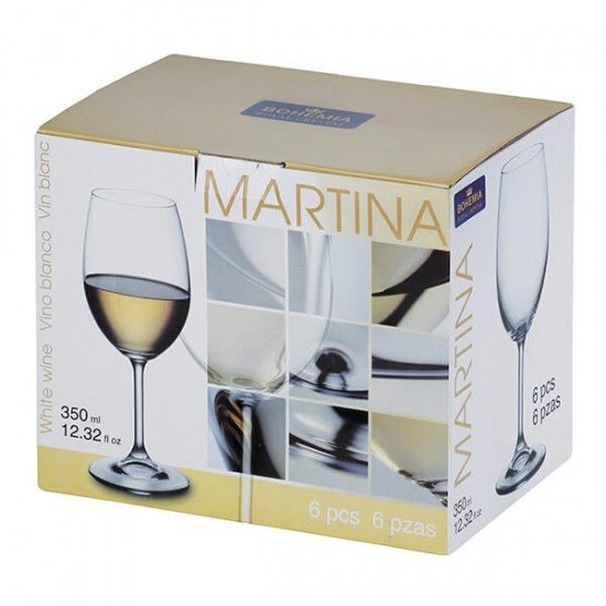 Чаша за вино Bohemia Royal Martina 350ml, 6 броя Чаша за вино Bohemia Royal Martina 350ml, 6 броя