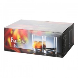 Чаша за водка Bohemia Royal Barline 280ml, 6 броя