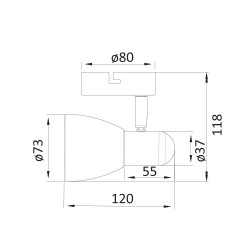Спот 1-ца, Janet,   E14, 1 x max 40 W