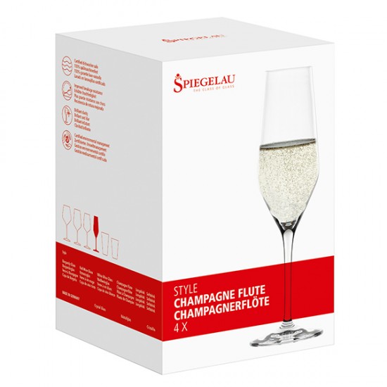 Чаша за шампанско Spiegelau Style 4670187 240ml, 4 броя Чаша за шампанско Spiegelau Style 4670187 240ml, 4 броя