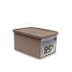 Универсална кутия с отвор Stefanplast Elegance M, 15L, Кафяв Универсална кутия с отвор Stefanplast Elegance M, 15L, Кафяв