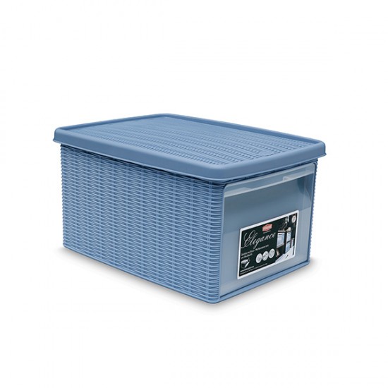 Универсална кутия с отвор Stefanplast Elegance M, 15L, синя Универсална кутия с отвор Stefanplast Elegance M, 15L, синя