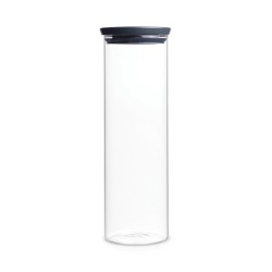 Буркан стъклен Brabantia Stackable 1.9L, Dark Grey