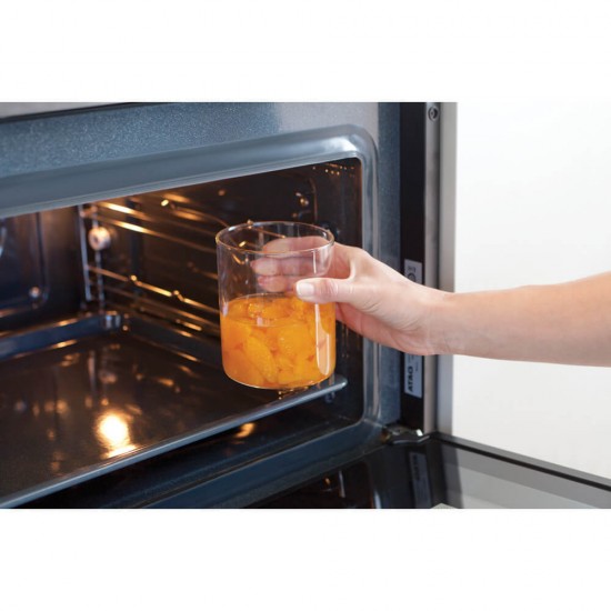 Буркан стъклен Brabantia Stackable 1.1L, Dark Grey