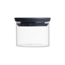 Буркан стъклен Brabantia Stackable 0.3L, Dark Grey