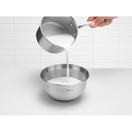 Купа за бъркане Brabantia 1L, Matt Steel / Black