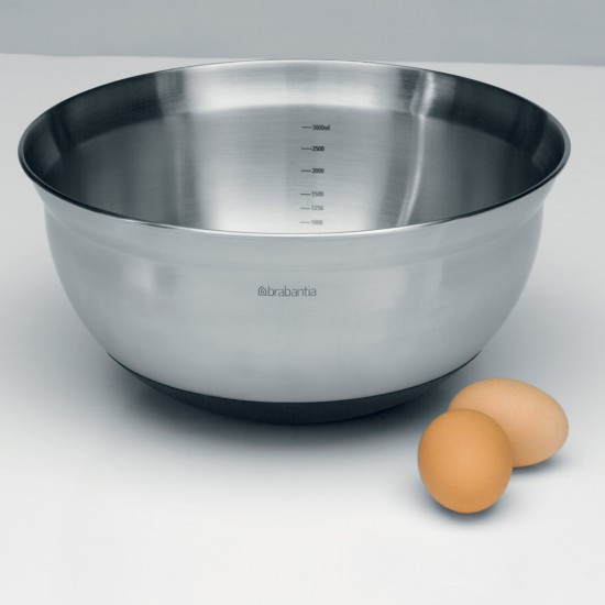 Купа за бъркане Brabantia 3L, Matt Steel / Black