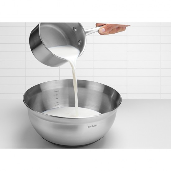 Купа за бъркане Brabantia 3L, Matt Steel / Black