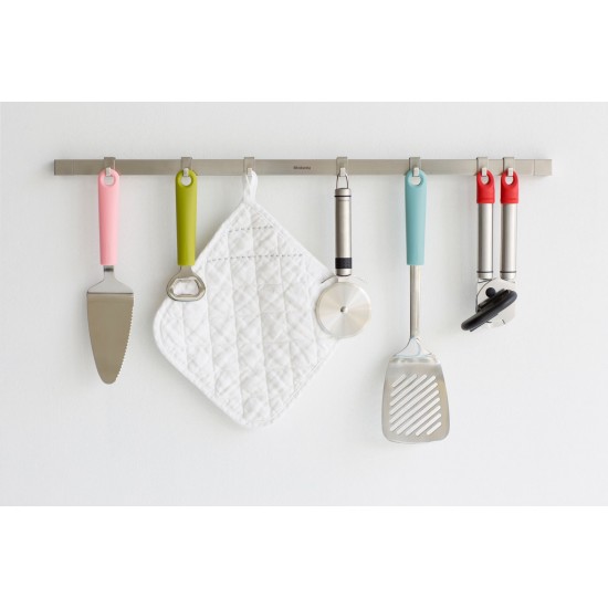 Лайсна за прибори Brabantia Accent Line 60cm, Matt Steel Silver, 7 куки Лайсна за прибори Brabantia Accent Line 60cm, Matt Steel Silver, 7 куки