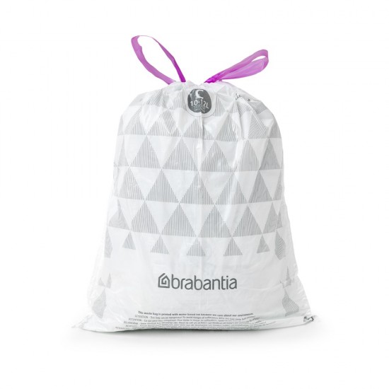 Торба за кош Brabantia PerfectFit Sort&Go/Silent/Touch размер C, 10-12L, 20 броя, ролка Торба за кош Brabantia PerfectFit Sort&Go/Silent/Touch размер C, 10-12L, 20 броя, ролка