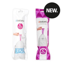 Торба за кош Brabantia PerfectFit Sort&Go/Silent/Touch размер C, 10-12L, 20 броя, ролка