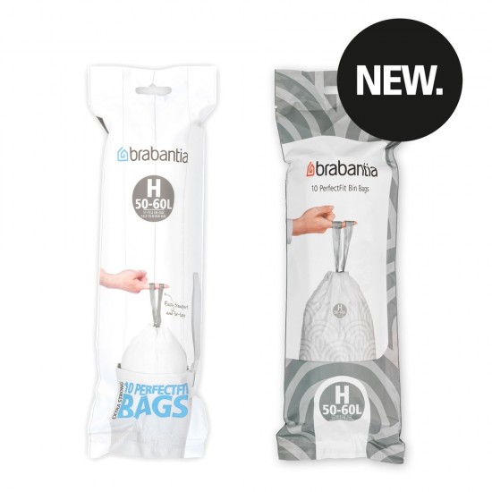 Торба за кош Brabantia PerfectFit Touch/Push/Big Bin размер H, 50-60L, 10 броя, ролка Торба за кош Brabantia PerfectFit Touch/Push/Big Bin размер H, 50-60L, 10 броя, ролка