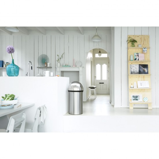 Кош за смет Brabantia Push 60L, Matt Steel