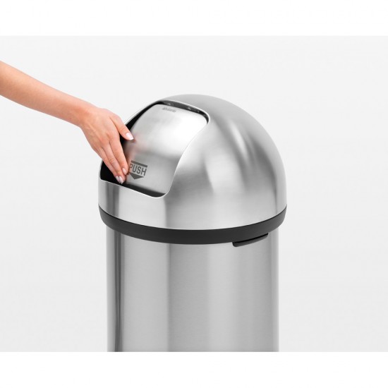 Кош за смет Brabantia Push 60L, Matt Steel