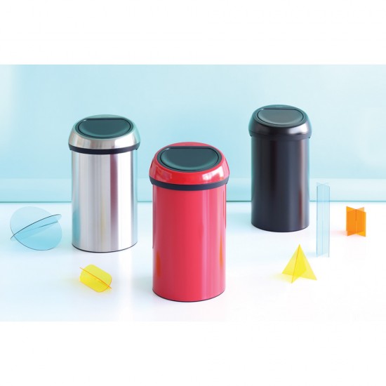 Кош за смет Brabantia Touch Bin 60L, Brilliant Steel, пластмасов капак