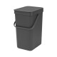 Кош за смет за разделно събиране Brabantia Sort&Go 12L, Grey