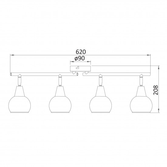 Спот 4-ка Sion, E 14, 4 x max 40W Спот 4-ка Sion, E 14, 4 x max 40W