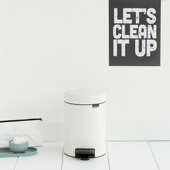 Кош за смет с педал Brabantia NewIcon 3L, White Кош за смет с педал Brabantia NewIcon 3L, White
