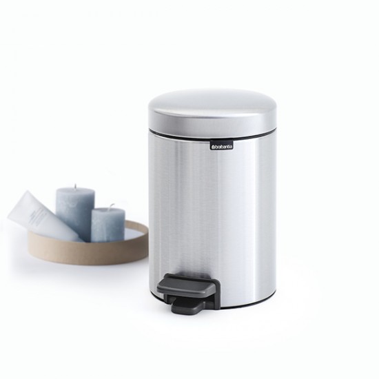 Кош за смет с педал Brabantia NewIcon 3L, Matt Steel Fingerprint Proof Кош за смет с педал Brabantia NewIcon 3L, Matt Steel Fingerprint Proof