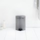 Кош за смет с педал Brabantia NewIcon 5L, Platinum Кош за смет с педал Brabantia NewIcon 5L, Platinum
