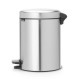 Кош за смет с педал Brabantia NewIcon 5L, Matt Steel Fingerprint Proof Кош за смет с педал Brabantia NewIcon 5L, Matt Steel Fingerprint Proof