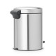 Кош за смет с педал Brabantia NewIcon 5L, Matt Steel Fingerprint Proof Кош за смет с педал Brabantia NewIcon 5L, Matt Steel Fingerprint Proof