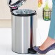 Кош за смет с педал Brabantia NewIcon 12L, Matt Steel Fingerprint Proof