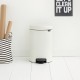 Кош за смет с педал Brabantia NewIcon 12L, White, метална кофа