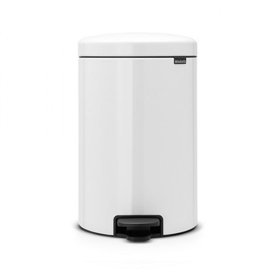 Кош за смет с педал Brabantia NewIcon 20L, White, метална кофа Кош за смет с педал Brabantia NewIcon 20L, White, метална кофа