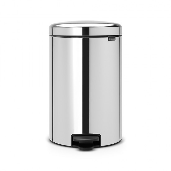 Кош за смет с педал Brabantia NewIcon 20L, Brilliant Steel, метална кофа Кош за смет с педал Brabantia NewIcon 20L, Brilliant Steel, метална кофа