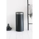 Кош за смет Brabantia Touch Bin New 30L, Matt Black, FPP капак
