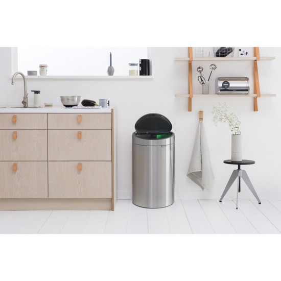 Кош за смет Brabantia Touch Bin New Recycle 23+10L, Matt Steel